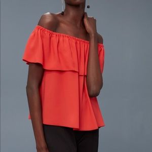 ARITZIA Wilfred Promener Blouse in Red